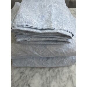 Lauren by Ralph Lauren Home Blue Paisley Queen  matrimonial Sheet Set 4 Pcs